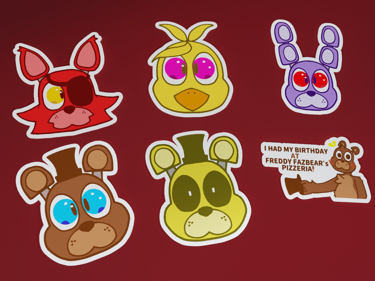 Rubie's Five Nights at Freddy's Sticker Sheet, One Size, As Shown