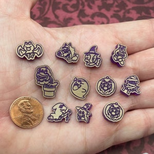 Spooky mario video game characters shaker bits / earring studs silicone mold palette *made to order