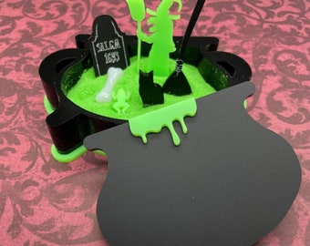 Witchy cauldron zen garden * exclusive * unique gift * made to order