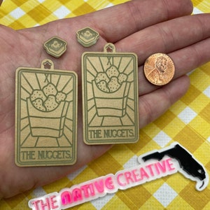 Nugget tarot card earrings palette with earring studs silicone mold for resin crafting * made to order