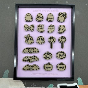 Spooky kawaii cute shaker bits / earring studs silicone mold palette *made to order