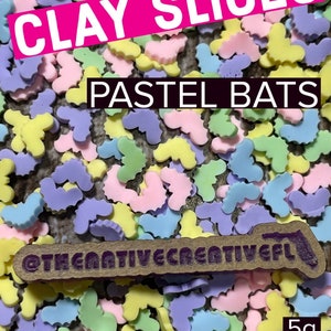 Pastel bats clay slices 5g * supplies