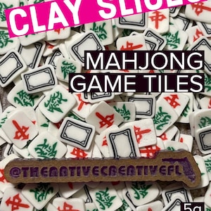 Mahjong game tiles clay slices 5g * supplies