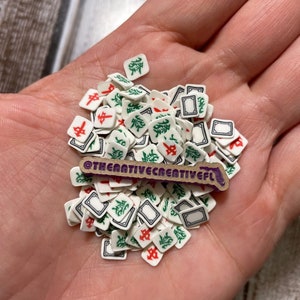 Tuiles de jeu de mahjong tranches d'argile 5 g * fournitures image 2
