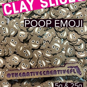 Poop Emoji Clay Slices 5g and 25g * Supplies