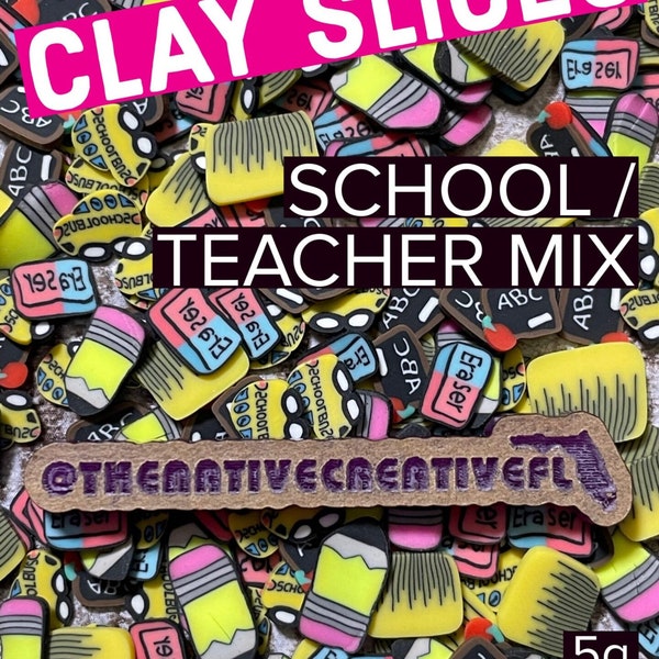 School / Teacher Mix Clay Slices 5g * Supplies
