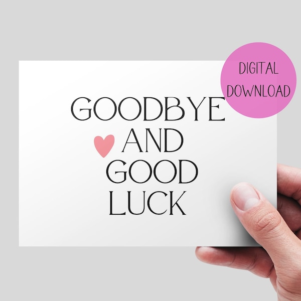Good Luck and Farewell - Etsy