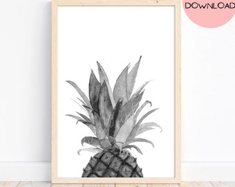 Ananas Druck, Tropische Wandkunst, Ananas Poster, Ananas Wanddekor, rosa Ananas Wandkunst, Tropischer Druck, digitaler Download