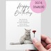 Grumpy Cat Printable Card. Funny Cat Birthday Wishes Instant - Etsy