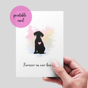 Beileid Karte zum Ausdrucken, Beileid Karte, Beileid Karte, Beileid Karte, Verlust des Hundes, Beileid, Verlust des Hundes, DIGITALER DOWNLOAD. Für immer Liebe.