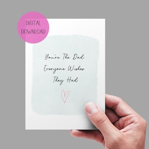 Vaderdagkaart. Beste vader afdrukbare kaart. Verjaardagskaart van papa. DIGITALE DOWNLOAD. Waarderingskaart voor papa. Directe download.
