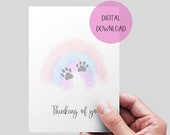 Dog Sympathy Card Printable, Pet Condolence Card, Pet Sympathy, Pet Death, Loss of Dog,Dog Condolence, DIGITAL FILE. Cat loss printable card