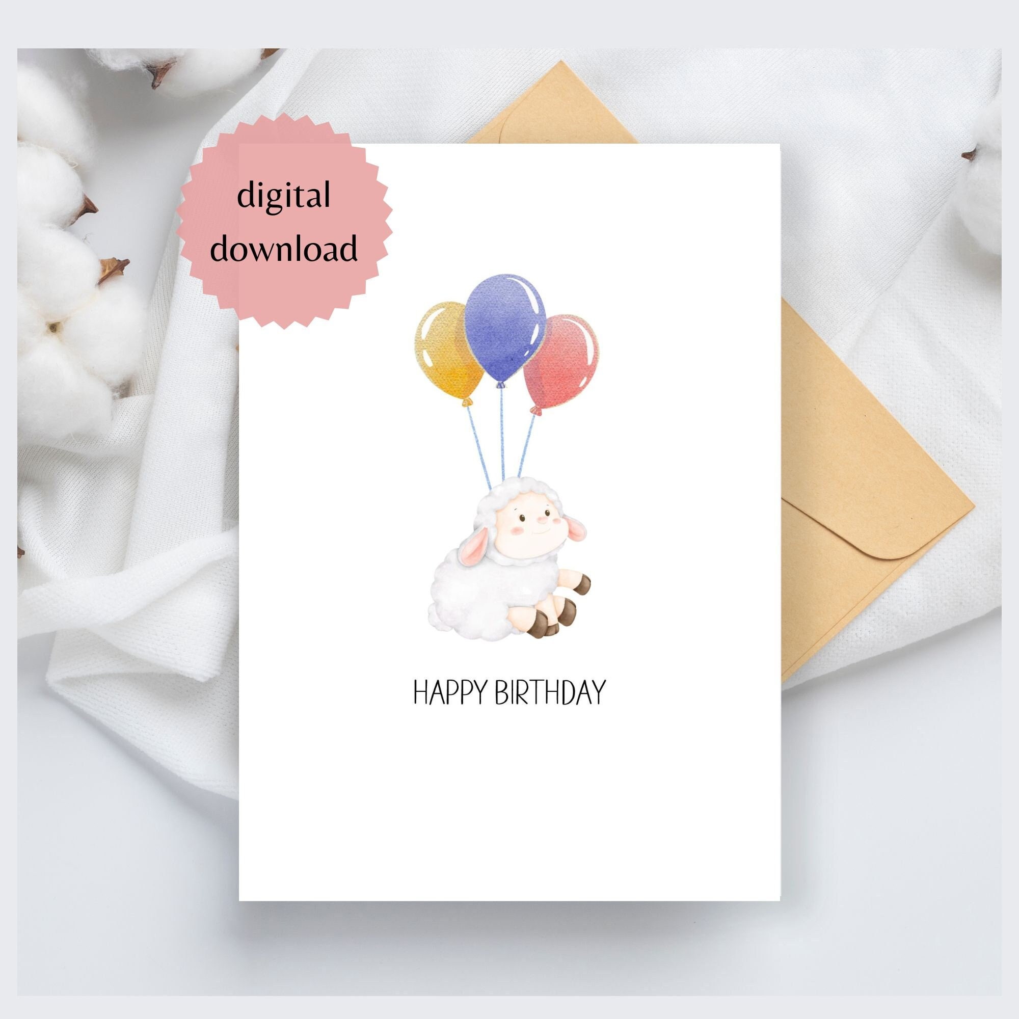 Schapen verjaardagskaart - Etsy België, image size:2000x2000