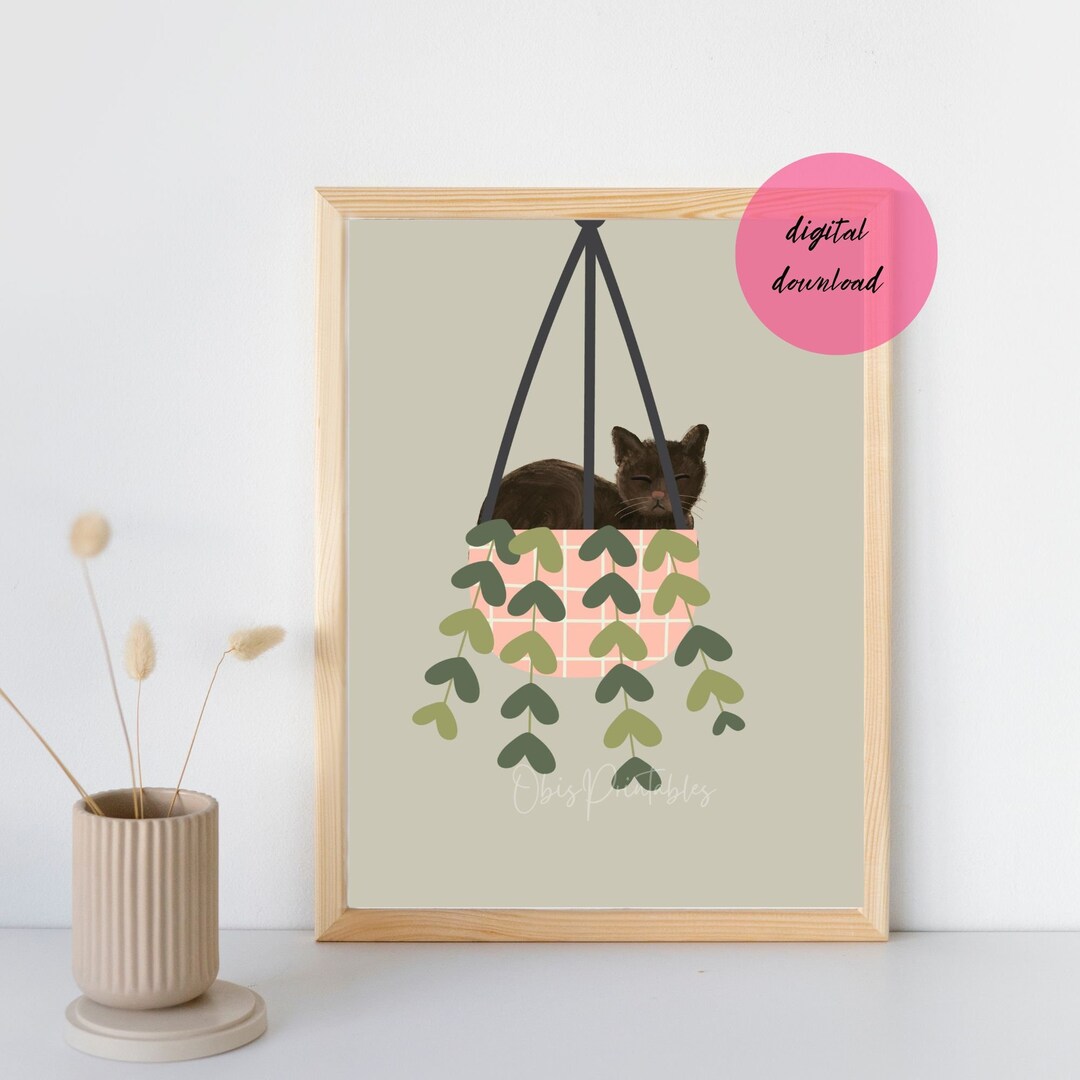 Katzen Druck Katzen Wand Kunst Katzen Kunst Printable. Etsy.de