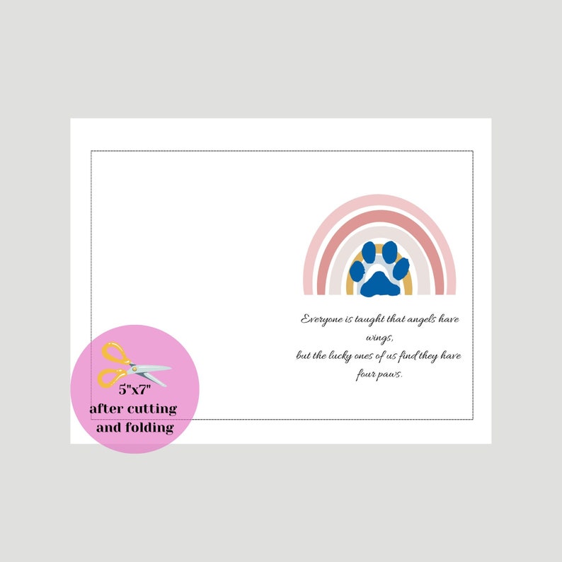 Dog Sympathy Card Printable, Pet Condolence Card, Pet Sympathy, Pet ...