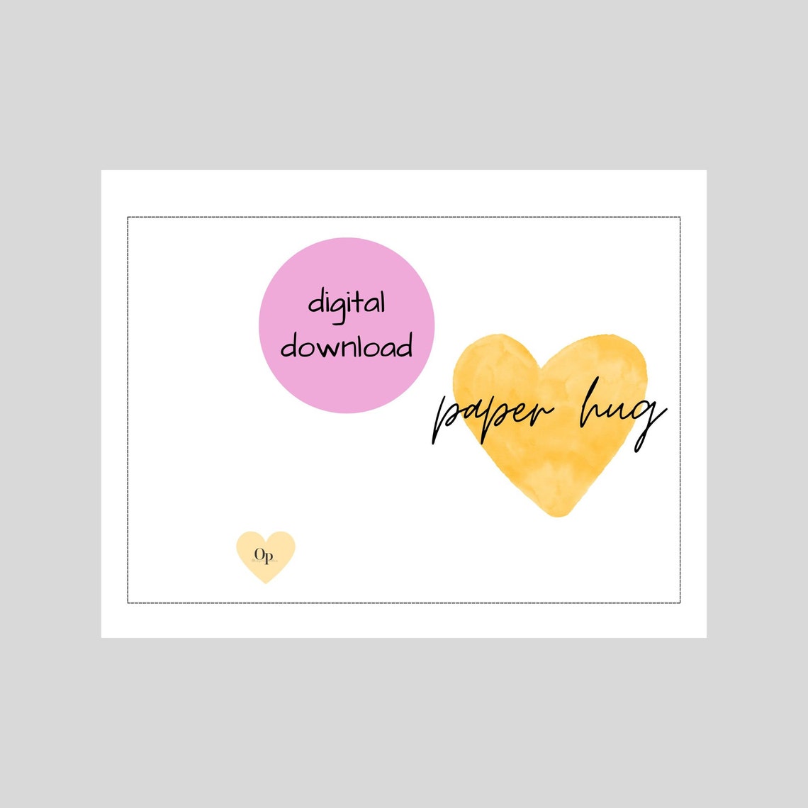 Paper Hug Printable Card. DIGITAL DOWNLOAD. Friendship Card - Etsy UK