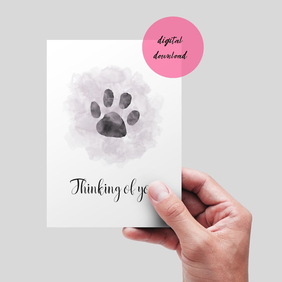 Dog Sympathy Card Printable Pet Condolence Card Pet Sympathy Pet