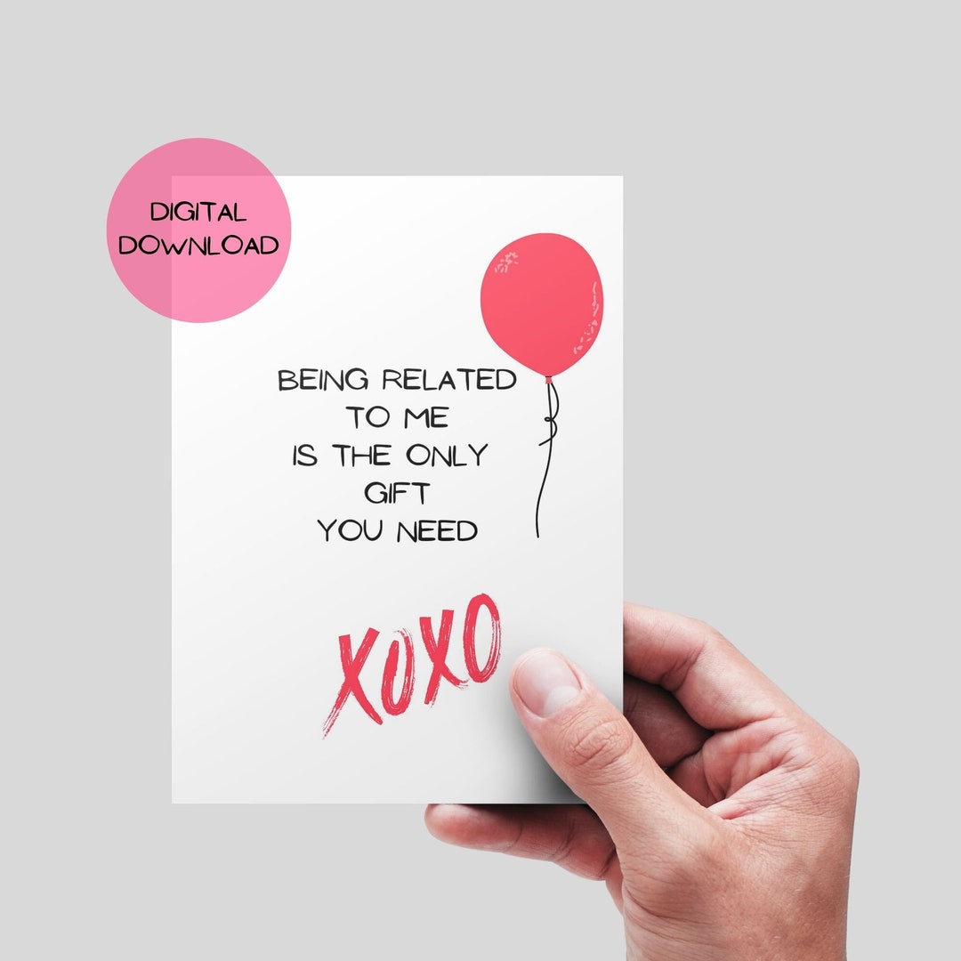 Funny Happy Birthday Card. Printable Birthday Card, 5x7 PDF JPG ...