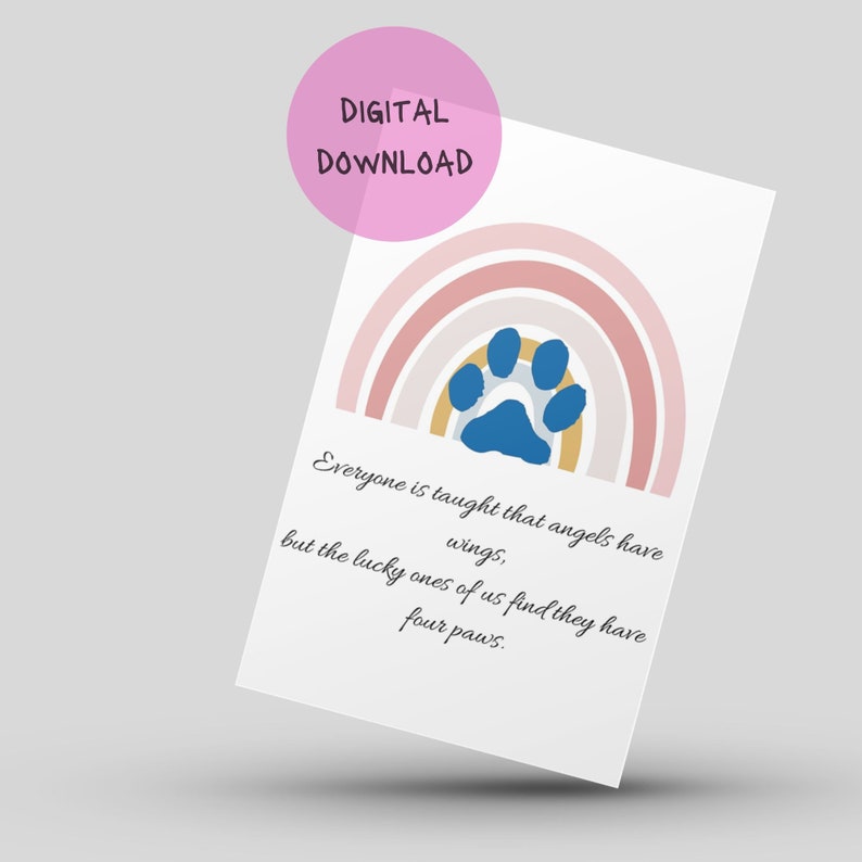 Dog Sympathy Card Printable, Pet Condolence Card, Pet Sympathy, Pet ...