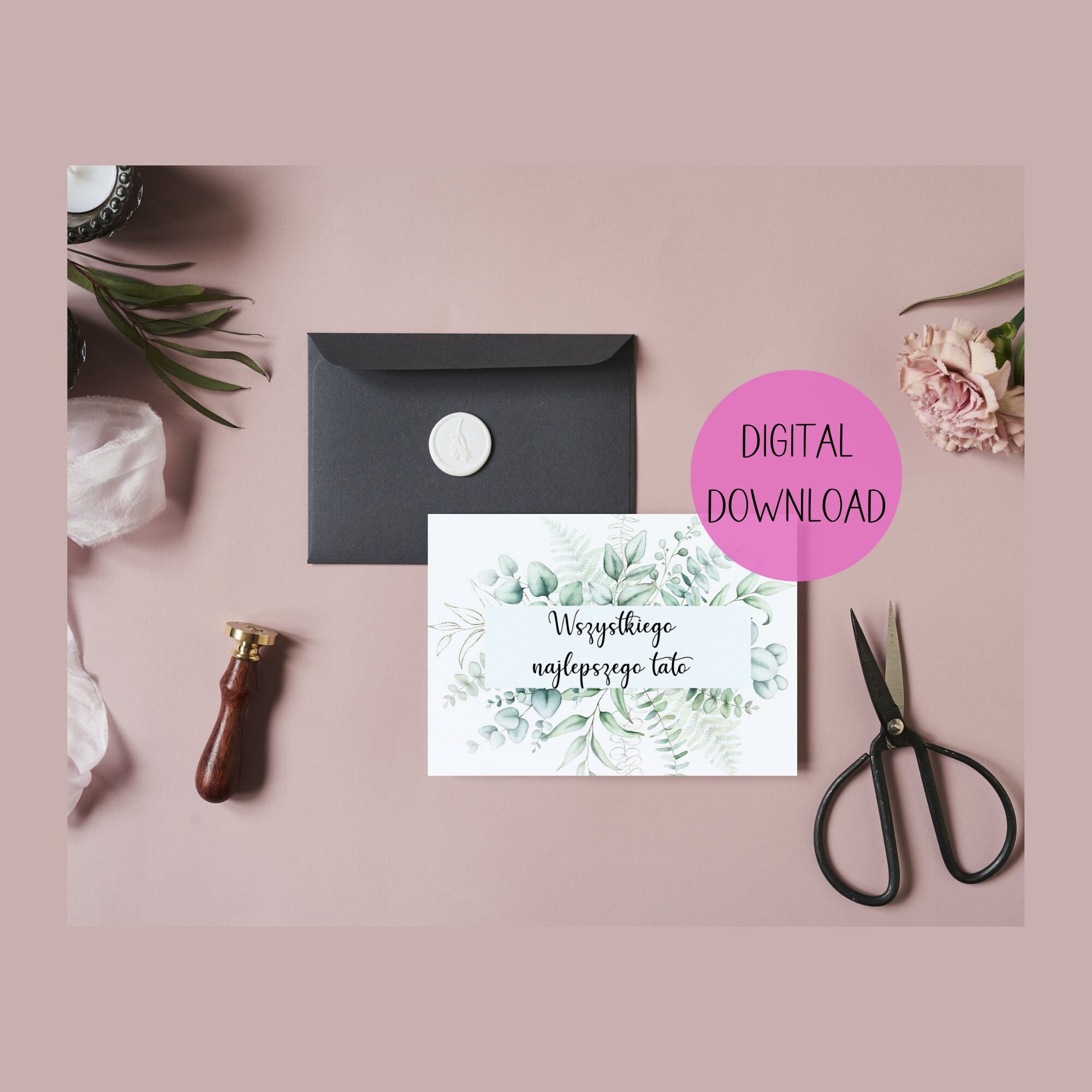 Polish Father's Day or Birthday Printable Card. Gift for Polish Dad