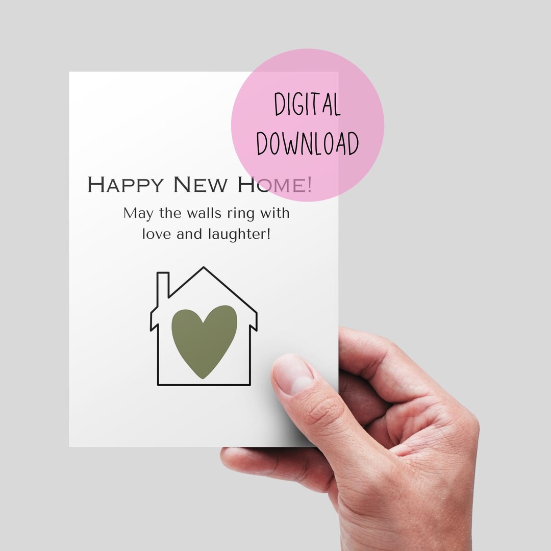 New Home Printable Card Congratulations on Your New Home New House Card ...