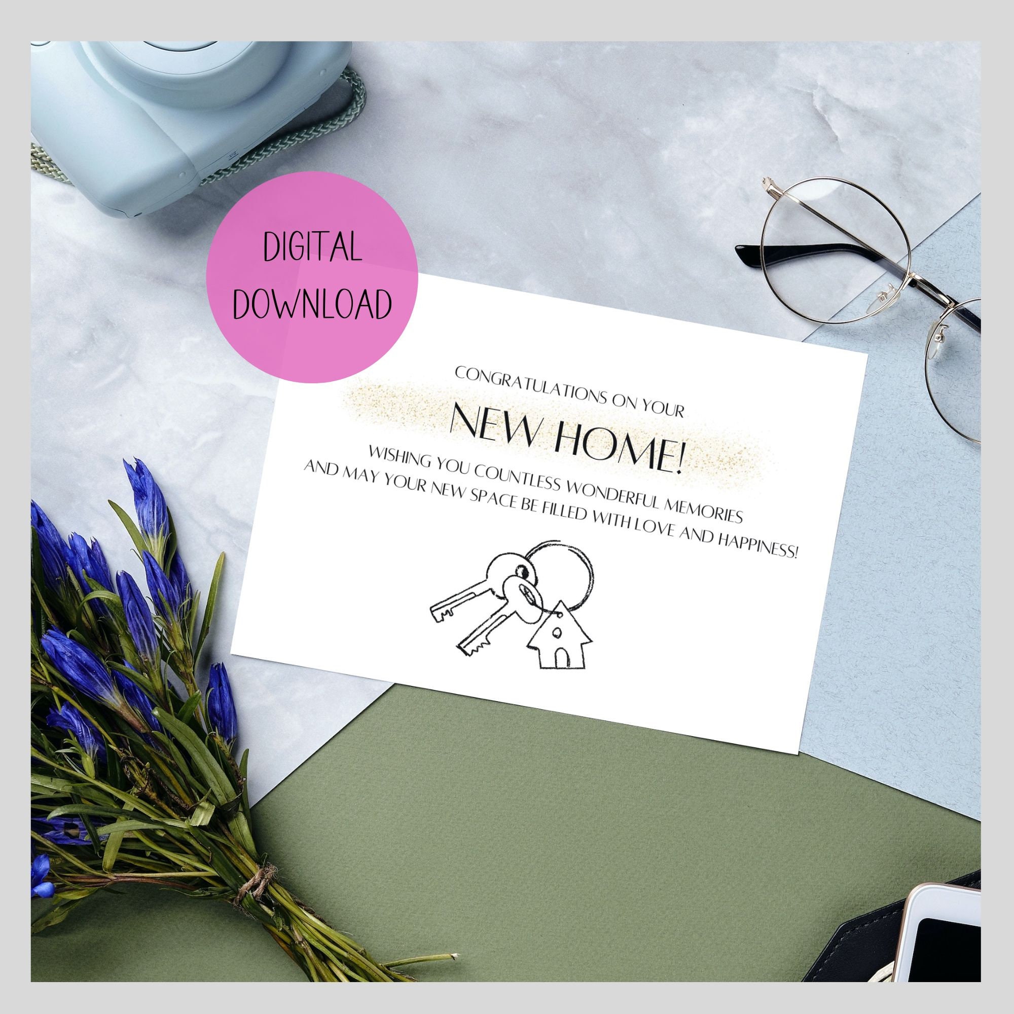 New Home Printable Card Congratulations on Your New Home New House Card ...