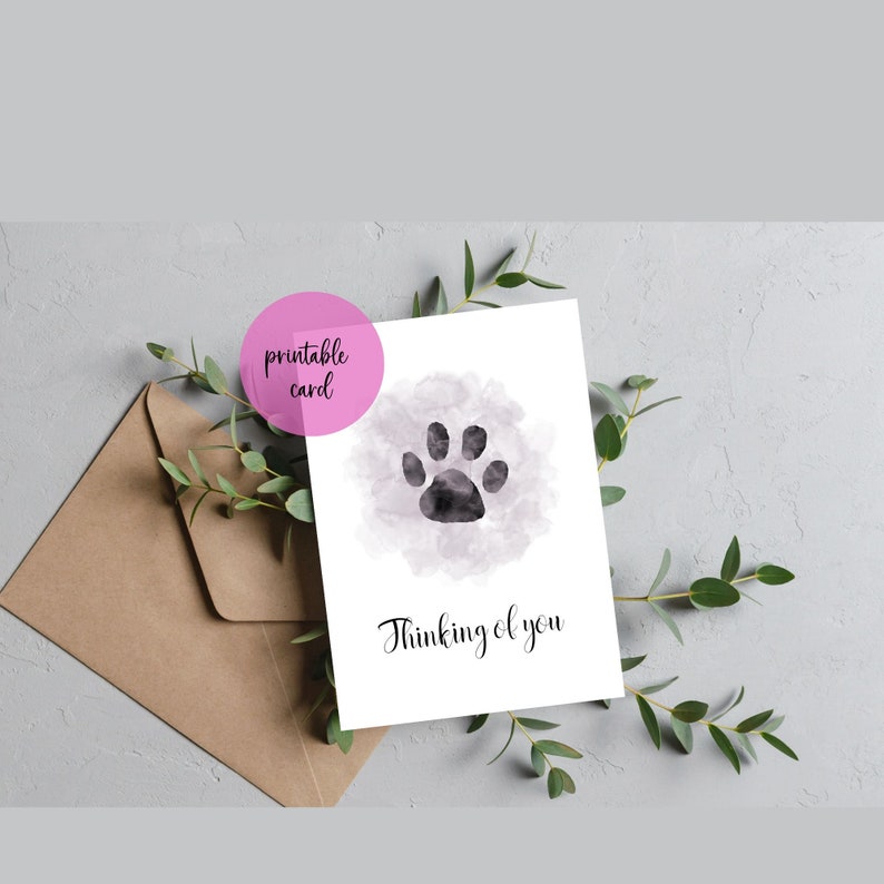 Dog Sympathy Card Printable, Pet Condolence Card, Pet Sympathy, Pet ...