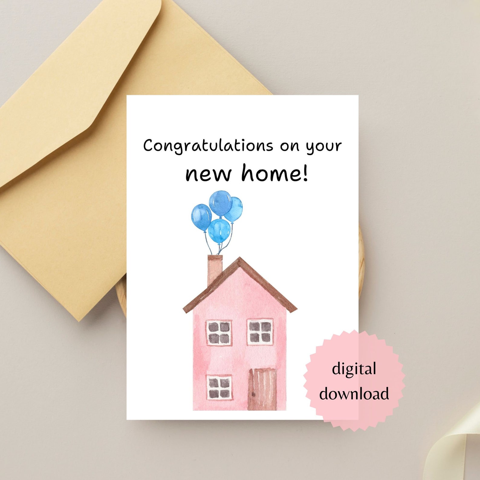 New Home Printable Card Congratulations on Your New Home New House Card ...