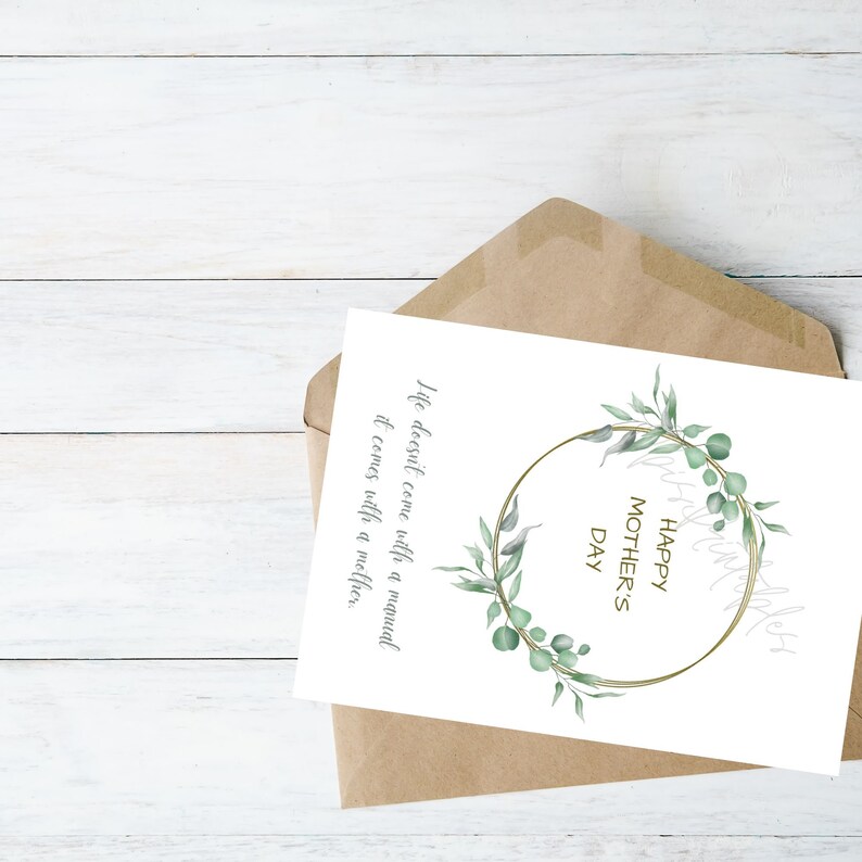 Printable Mothers Day Card Digital Download Printable Mother #39 s Day