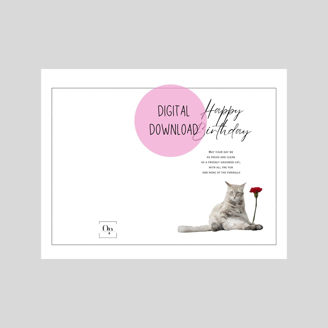 Grumpy Cat Printable Card. Funny Cat Birthday Wishes Instant - Etsy
