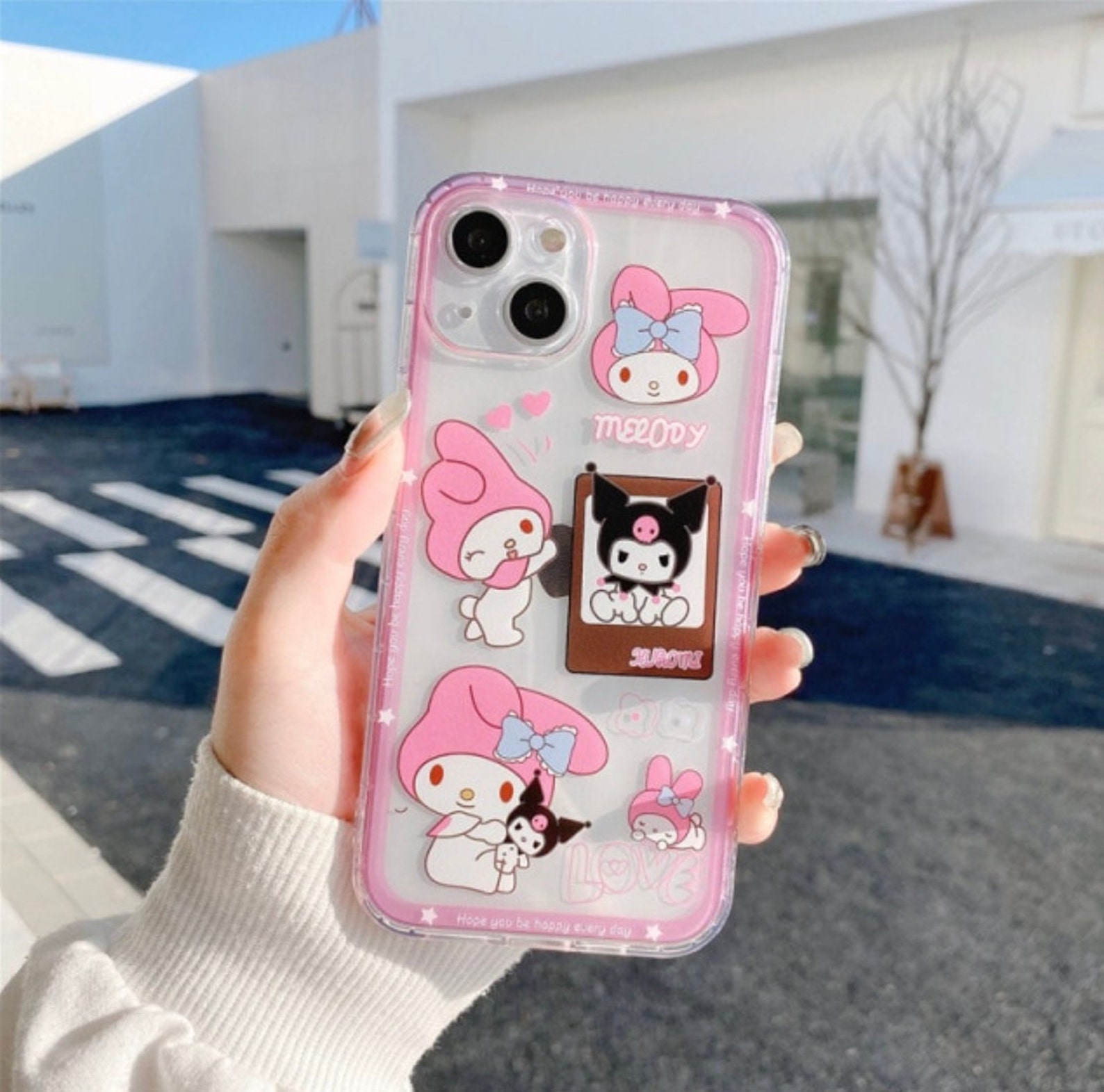 Cute Cartoon Phone Case Kawaii Kuromi My Melody Hello Kitty | Etsy