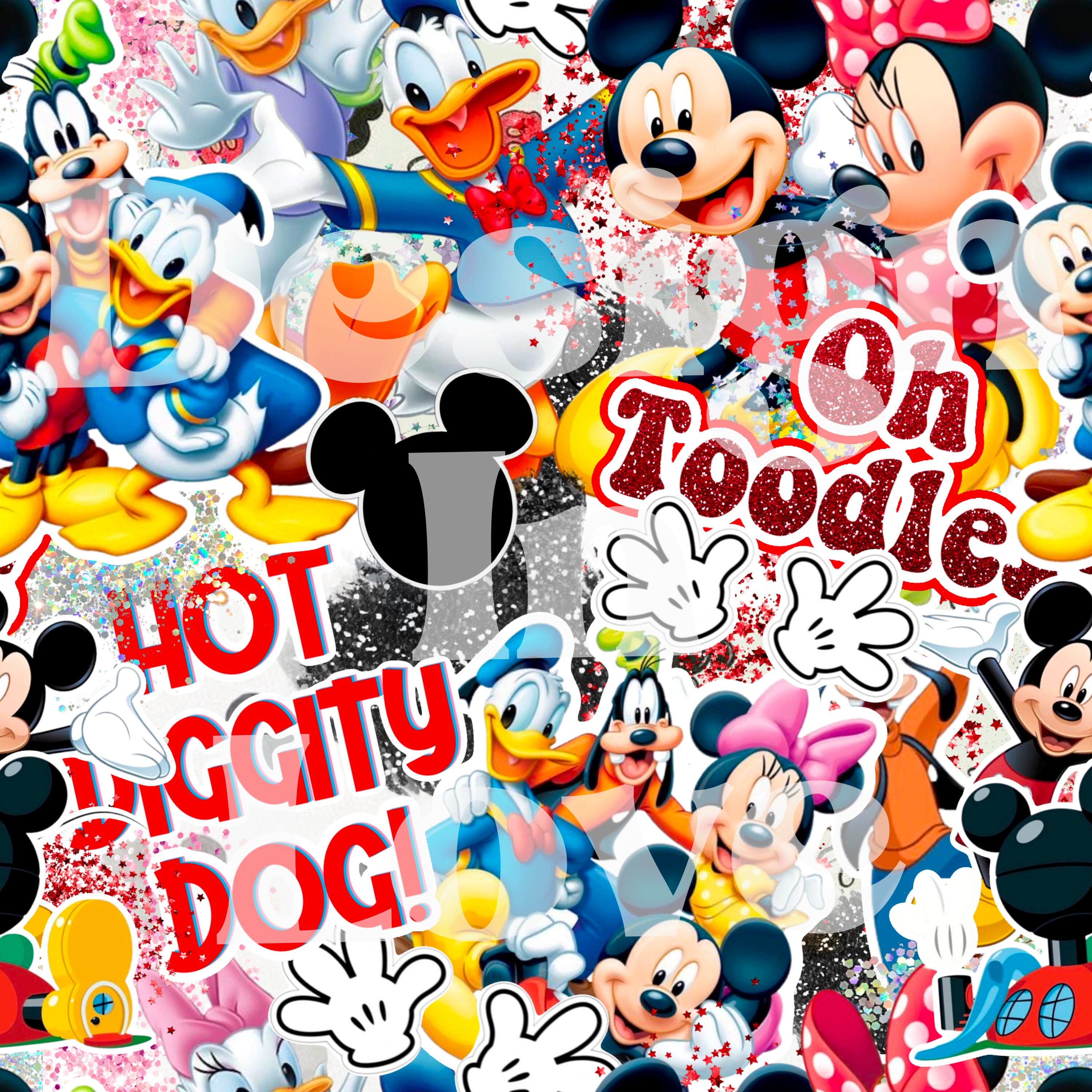 Mickey Mouse Seamless Pattern - Etsy