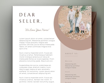 Home Offer Letter, Real Estate Editable Printable House Offer Letter, Letter to Seller Template, Offer Letter Template, Buyer Offer Letter