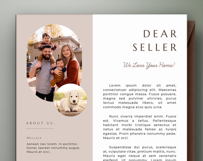 Letter to Seller, Home Offer Letter Template, House Offer Letter