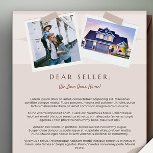 Plantilla de carta de oferta de vivienda para Canva, carta al vendedor, carta del comprador de vivienda al vendedor, plantilla de oferta de vivienda, carta de oferta de vivienda inmobiliaria