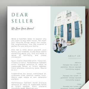Plantilla de carta al vendedor para Canva, carta de oferta de casa editable, plantilla de carta de oferta, carta de oferta del comprador, plantilla de carta de estimado vendedor