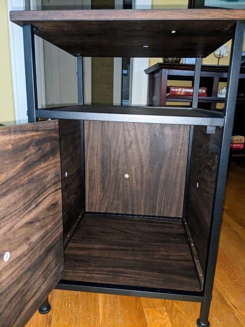 2tier Open Shelf Side Table With Storage End Table Etsy