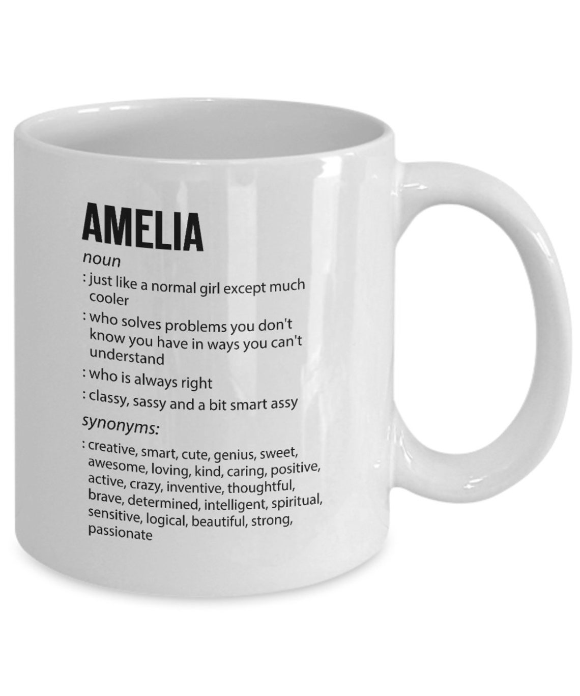 Personal Keepsake First Name Meaning Amelia Mug Gift For Etsy UK