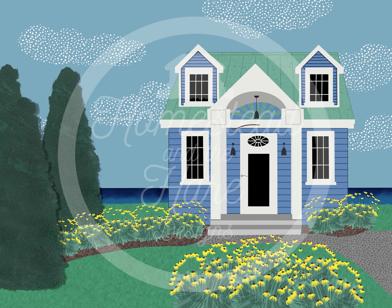 Seaside Cottage Beach Wall Art Wall Decor Beach Decor Etsy