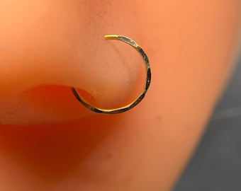 Nose Ring Solid 22K Gold - 22k Gold Nose Septum Ring - 22k Rose Gold Nose Ring - 22k White Gold Nose Ring- Weight - 0.10mg, indian jewelry