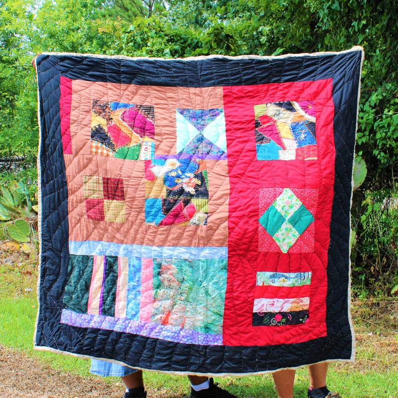 Gee's Bend Quilt, Artistic Quilt, Quilt, Handsewn Quilt, Handstitched