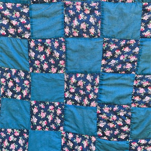 Gee's Bend Quilt, Artistic Quilt, Quilt, Handsewn Quilt, Handstitched Quilt, Cotton Quilt image 3