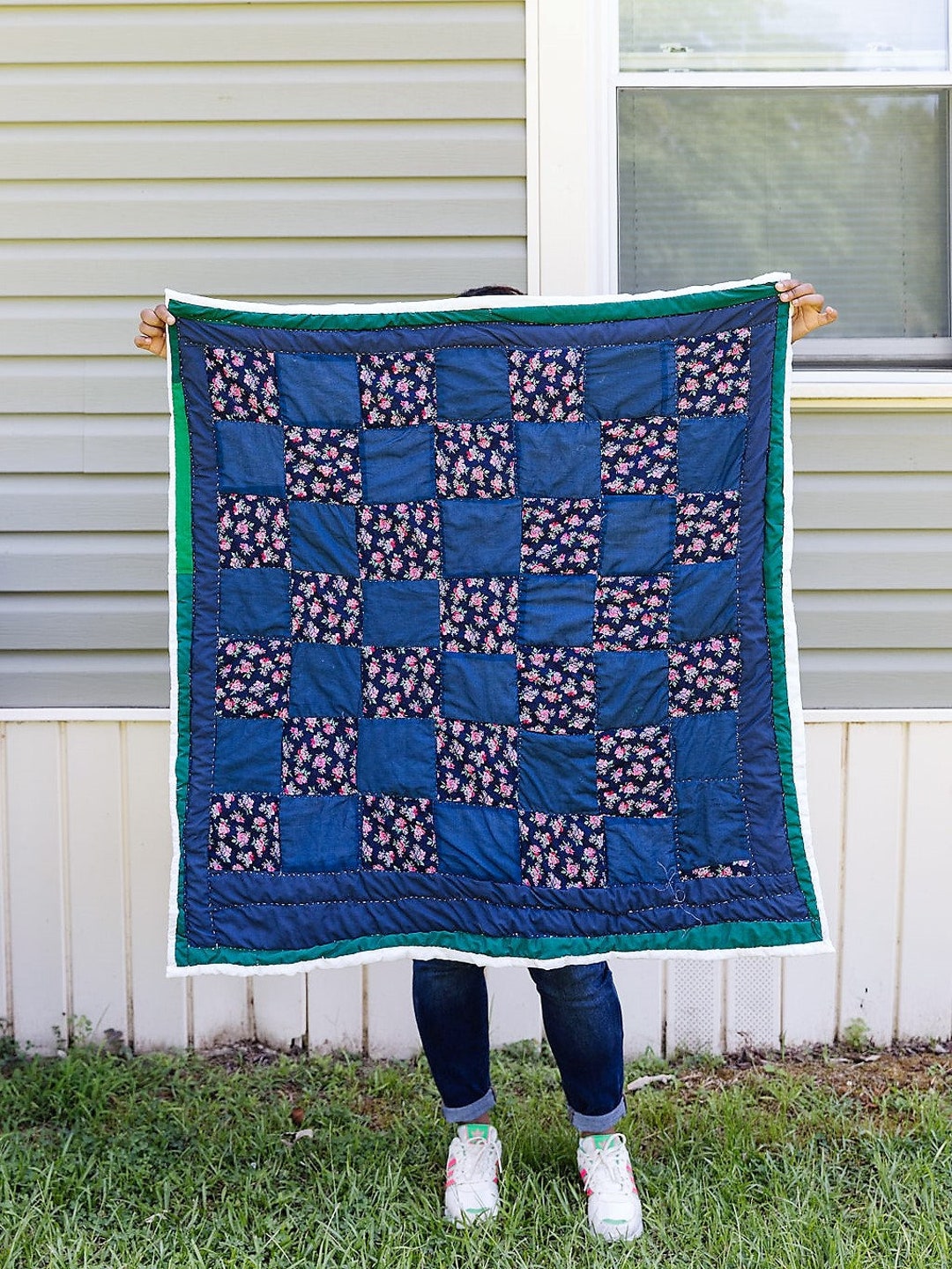 Gee's Bend Quilt, Artistic Quilt, Quilt, Handsewn Quilt, Handstitched