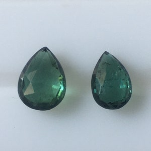 Para kamieni szlachetnych turmalinu Paraiba, fasetowany turmalin Paraiba, naturalny turmalin Paraiba, fasetowana para turmalinu, tworzenie biżuterii z kamieni szlachetnych