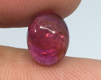 Rubellite Tourmaline Cabochon, AAA Quality, Loose Gemstone (8x10x5mm)