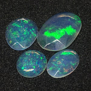Opal Rose Cut, Ethiopian Opal Rose Cut, Opal Faceted, Opal Gemstone, Opal, Flat Back Opal, Opal Gemstone Rose Cut, Opal Stone Faceted Pair