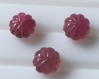 Rosa Turmalin Schnitzerei, Turmalin Blumenschnitzerei Paar, Turmalin, Turmalin Edelstein, natürliche Turmalin Schnitzerei, Edelstein Schnitzerei
