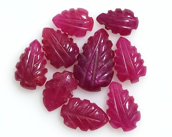 Natural Ruby Ruby Carving Leaf Beautiful Ruby Carving  Ruby Gemstone  Loose Ruby  Ruby Carving Ruby Handmade Ruby Carving Ruby Carved