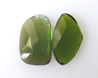 Tourmaline Rose Cut, Tourmaline Rose Cut Pair, Tourmaline Rose Cut Faceted, Tourmaline Rose Cut, Tourmaline, Tourmaline Gemstone,
