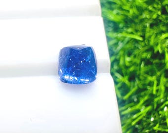 Blå Tanzanit Sockerlimpa Cabochon, Lös Ädelsten (6,8x6,8 x 6 mm)